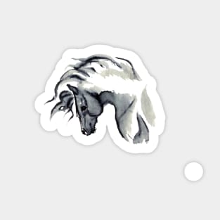 Gray Horse Watercolor Sticker